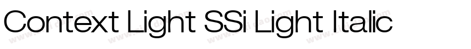 Context Light SSi Light Italic字体转换